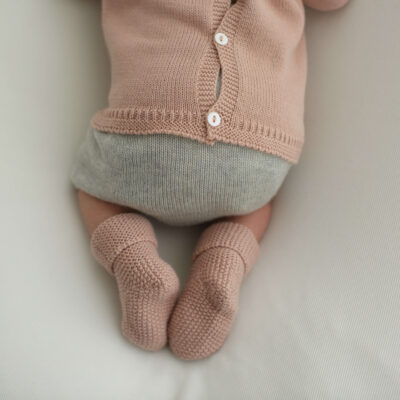 baby outfit pima baumwolle petit oh nonikids rosa grau