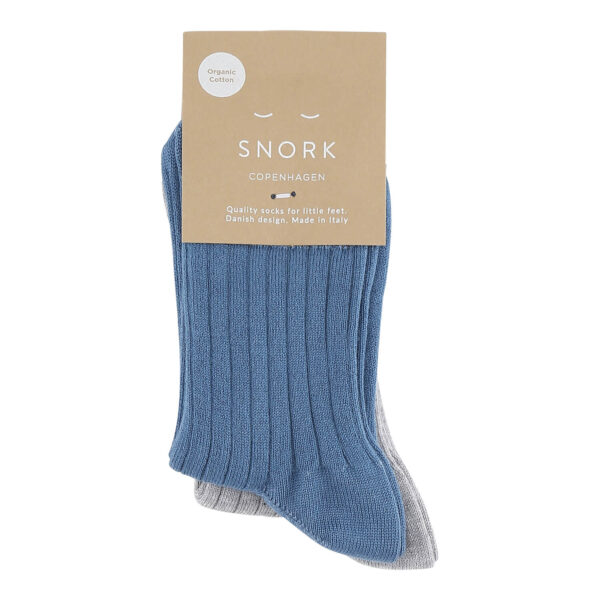 baby kinder socken ägyptische bio baumwolle blau grau