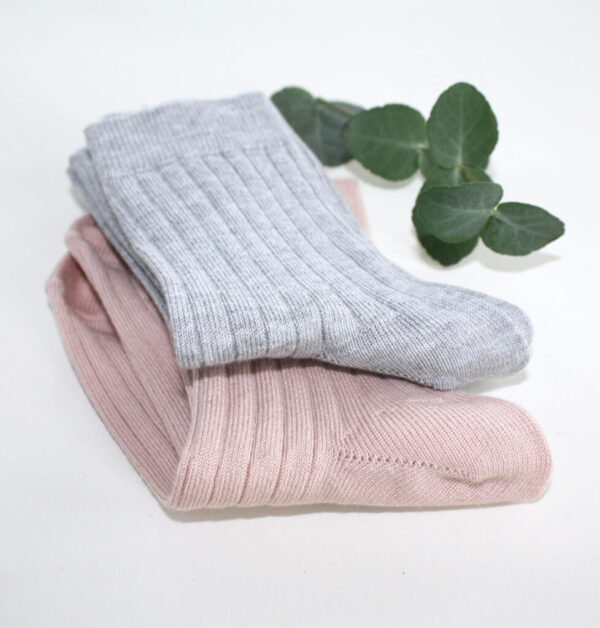 baby kinder socken ägyptische bio baumwolle rose grau snork