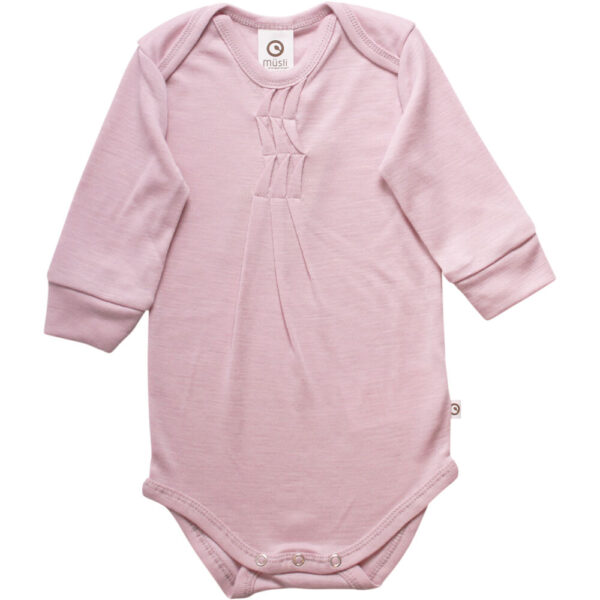 baby body ruffles müsli bio baumwolle rosa