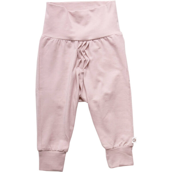 baby bauchbund hose ruffles müsli bio baumwolle rosa