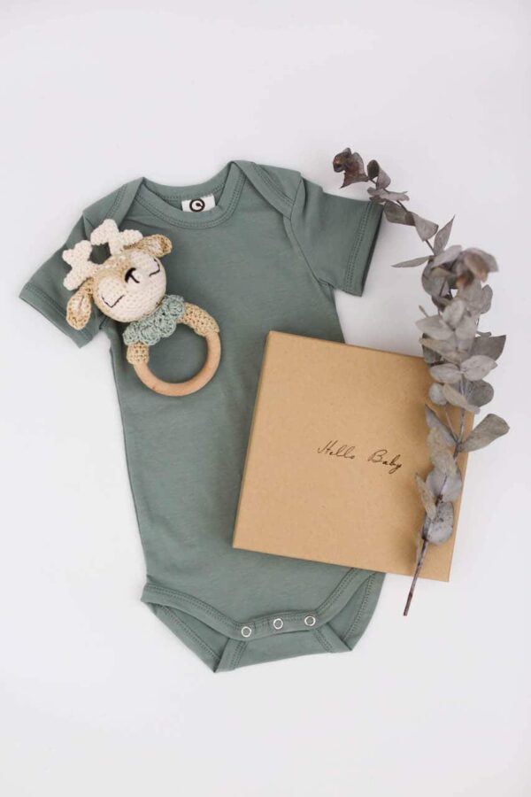 nonikids geschenkbox baby greifling reh body mint