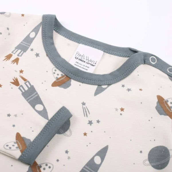 baby shirt space rauchblau nonikids