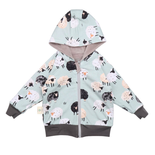 wendejacke baby mint grau nonikids