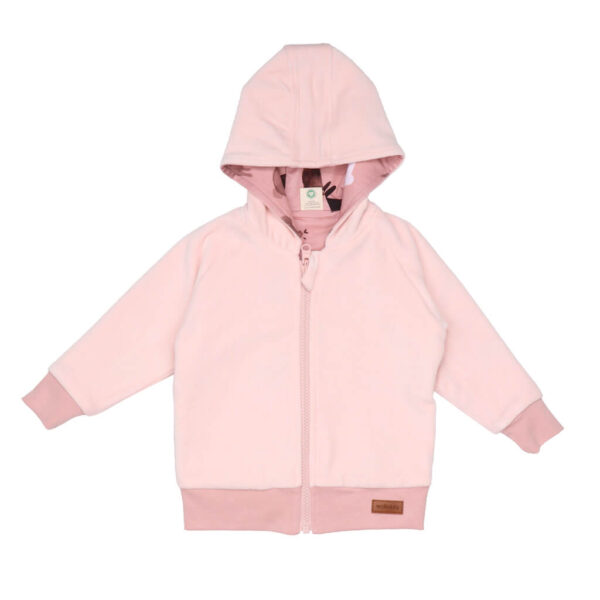 babyjacke mädchen rosa hasen nonikids